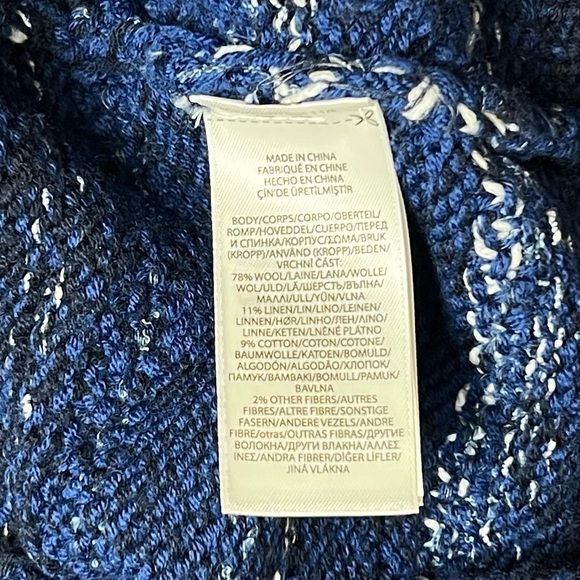 NWT POLO RALPH LAUREN Wool Linen Stripe Knit V-Neck Academia Grandpa Cardigan XS - Picture 8 of 8